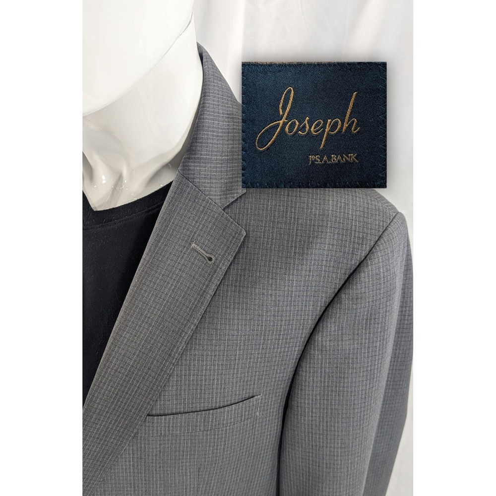 Jos. A. Bank Blazer Sport Coat Suit Jacket 100% Wool Slim Fit 42R 44" Nailhead
